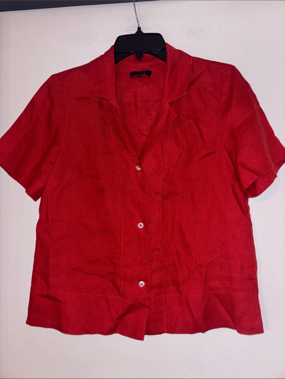 Quince Red Linen Blouse